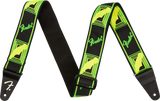 Fender Neon Monogrammed Strap - Green and Yellow