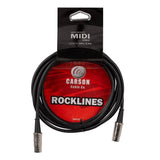 Carson Rocklines Midi Cable with Chrome Connectors