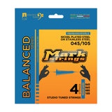 Mark Bass BALANCED 5-String Nickel-Plated Steel on Stainless Steel Bass Strings - Studio Tuned - 045-105