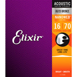Elixir Nanoweb 80/20 8 String 16-70 Baritone Guitar Strings