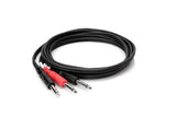 Hosa Insert Cable - 1/4 in TRS to Dual 1/4 in TS - 1 m