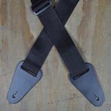 Colonial Leather Nylon Webbing Heavy Duty Leather Ends Guitar Strap