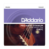 D'Addario EJ87C Titanium Ukulele Strings Concert