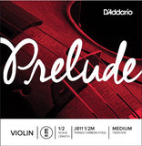 D'Addario Prelude Violin Single E String 1/2 Scale Medium Tension