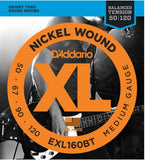 Daddario 50-105 EXL160 Nickel Wound Bass Strings