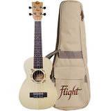 Flight DUC325 Spruce Top and Zebrawood Back and Sides Concert Ukulele With Bag