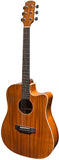 Martinez MPC-8C-NGL Southern Star Series Koa Solid Top Acoustic-Electric Guitar