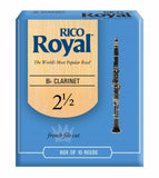 Rico Royal Bb Clarinet 2.5 Reeds - 10 Pack