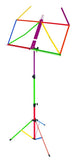 Xtreme MS109H Harlequin Fold Up Music Stand With Bag - Rainbow Colours