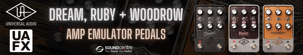 Universal Audio UAFX Amp Emulator Pedals Announced At Sound Centre - Dream '65 Reverb, '63 Top Boost & Woodrow '55