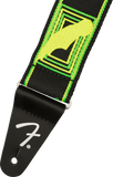 Fender Neon Monogrammed Strap - Green and Yellow 