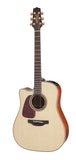 Takamine Pro Series 4 Left Handed Dreadnought AC/EL Guitar with Cutaway in Natural Gloss Finish