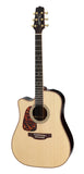 Takamine Pro Series 7 Left Handed Dreadnought AC/EL Guitar with Cutaway in Natural Gloss Finish