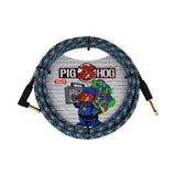 Pig Hog "Graffiti Blue" Instrument Cable 10ft RA