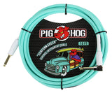 Pig Hog PCH10SGR "Seafoam Green" Instrument Cable 10ft RA