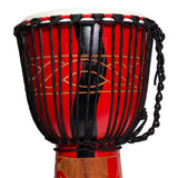 Drumfire DFP-MAJ12-RED - 12" rope tune Djembe