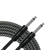 Kirlin IWC201BK 10ft Black Woven Guitar Cable