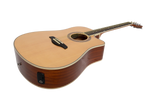 Martinez '41 Series' Dreadnought Cutaway Acoustic Electric Guitar - Natural