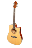 Martinez '41 Series' Dreadnought Cutaway Acoustic Electric Guitar - Natural