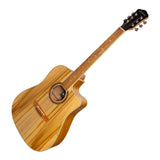 Martinez '41 Series' Dreadnought Cutaway Acoustic-Electric Guitar - Jati-Teakwood
