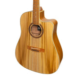 Martinez '41 Series' Dreadnought Cutaway Acoustic-Electric Guitar - Jati-Teakwood