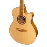 Martinez '41 Series' Folk Size Cutaway Acoustic-Electric Guitar - Spruce/Jati-Teakwood