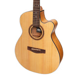 Martinez '41 Series' Folk Size Acoustic-Electric Guitar - Spruce/Mahogany
