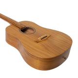 Martinez Left Handed Acoustic Middy Traveller Guitar - Jati-Teakwood