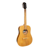 Martinez Left Handed Acoustic Middy Traveller Guitar - Jati-Teakwood