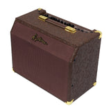 Martinez Retro-Style 25 Watt Acoustic Guitar Amplifier with Reverb - Brown