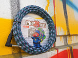 Pig Hog "Graffiti Blue" Instrument Cable 10ft RA