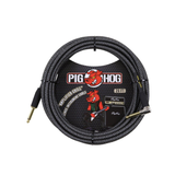 Pig Hog Amp Grill Right Angle Woven Instrument Cable - 20ft