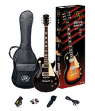 SX LP ELECTRIC GUITAR AND AMP PACK - BLACK