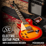 SX LP ELECTRIC GUITAR AND AMP PACK LEFT HANDED - SUNBURST