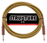 Strukture 10ft Woven Instrument Cable - Tweed