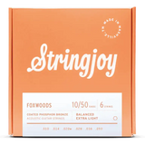 Stringjoy Foxwoods | Extra Light Gauge (10-50) Coated Phosphor Bronze Acoustic Guitar Strings