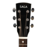 Saga A1DCE All Solid Spruce Sapele Acoustic-Electric Guitar w/ Hardcase - Natural