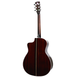 Saga A1GCE All Solid Spruce Sapele Acoustic-Electric Guitar w/ Hardcase - Natural