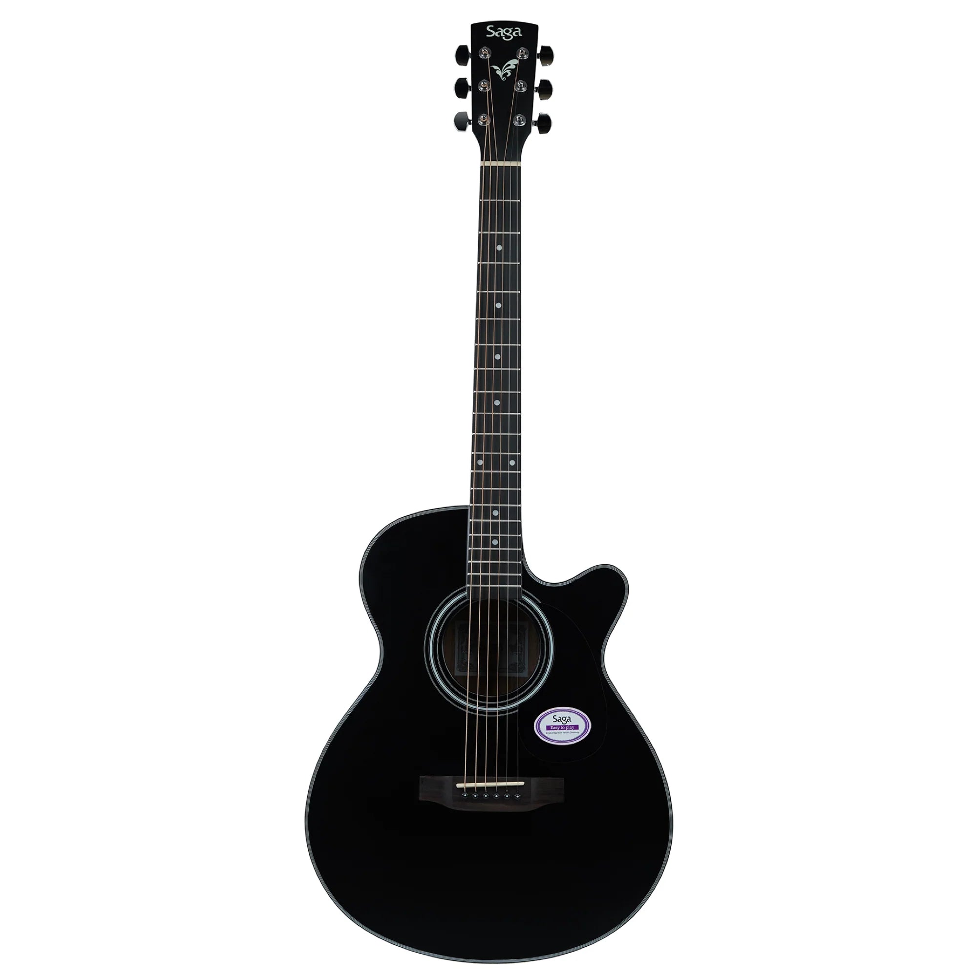 SAGA SA700CE-BK Acoustic Electric Guitar