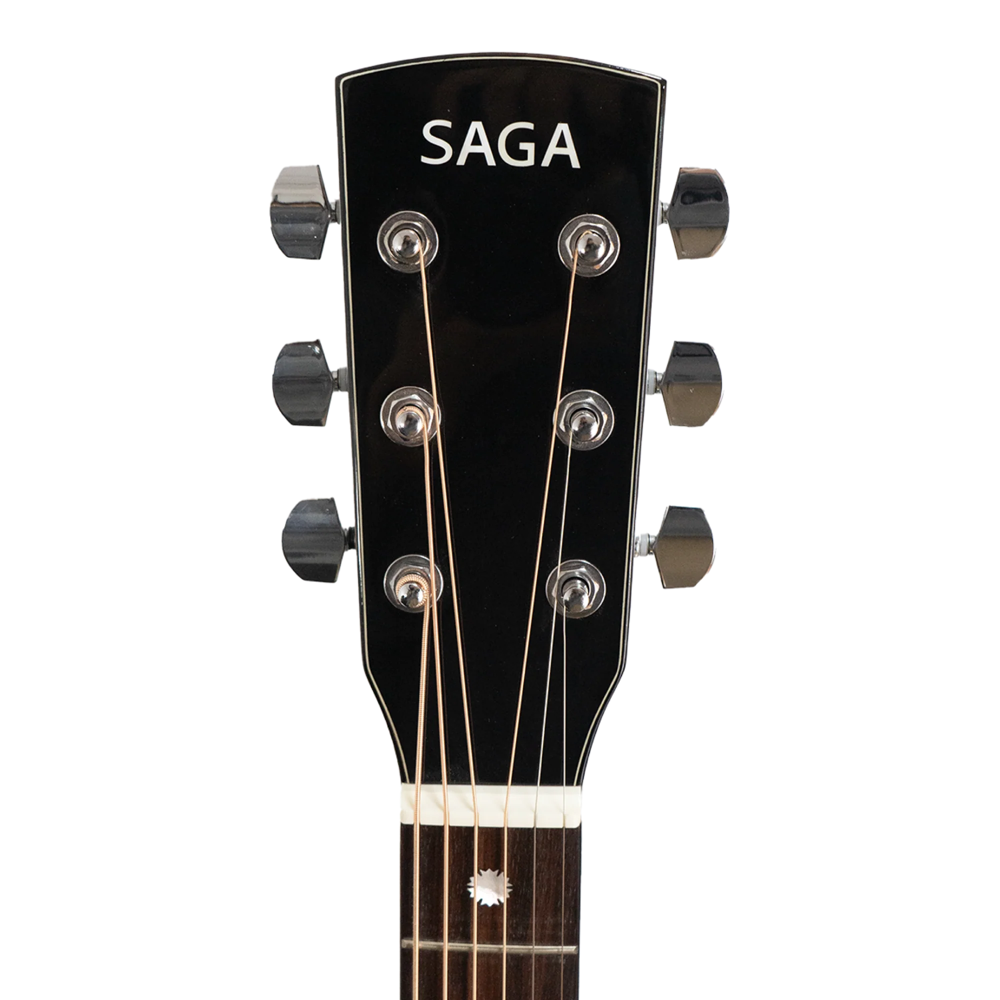 Saga A1GCE All Solid Spruce Sapele Acoustic-Electric Guitar w/ Hardcase - Natural