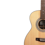 Saga A1GCE All Solid Spruce Sapele Acoustic-Electric Guitar w/ Hardcase - Natural