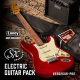 SX ST STYLE GUITAR & LX15 AMP PACK - Red