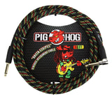 Pig Hog Rasta Stripes Instrument Cable 10ft RA