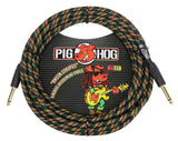 Pig Hog "Rasta Stripes" Instrument Cable 20ft