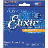 Elixir Nanoweb Electric Super Light 9-42 Guitar Strings