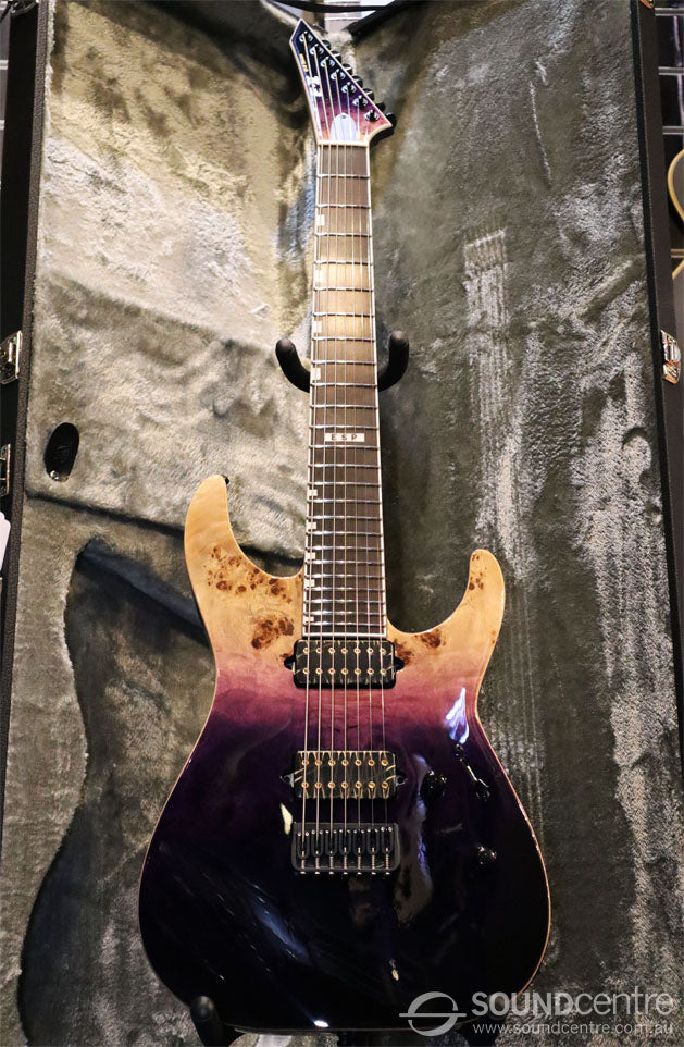 ESP E-II M-II 7 NT 7 String - Purple Natural Fade