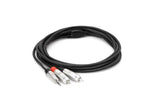 Hosa Pro Stereo Breakout - Neutrik REAN Connectors  3.5 mm TRS to Dual RCA - 3 ft