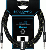 Ibanez SI10 10 Foot Woven Instrument Cable - Black/Green