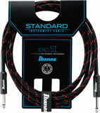 Ibanez SI10 10 Foot Woven Instrument Cable - Black/Red