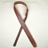 Colonial Leather 2 Inch Upholstered Padded Guitar Strap - Brown Tan